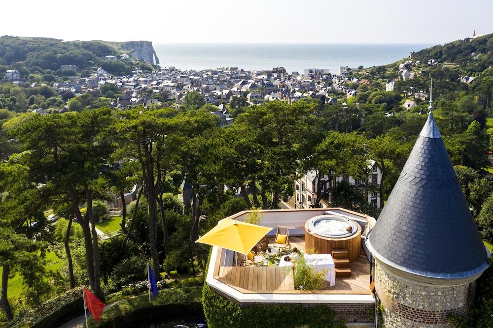 Hotel Domaine Saint Clair - Le Donjon Étretat Exterior foto
